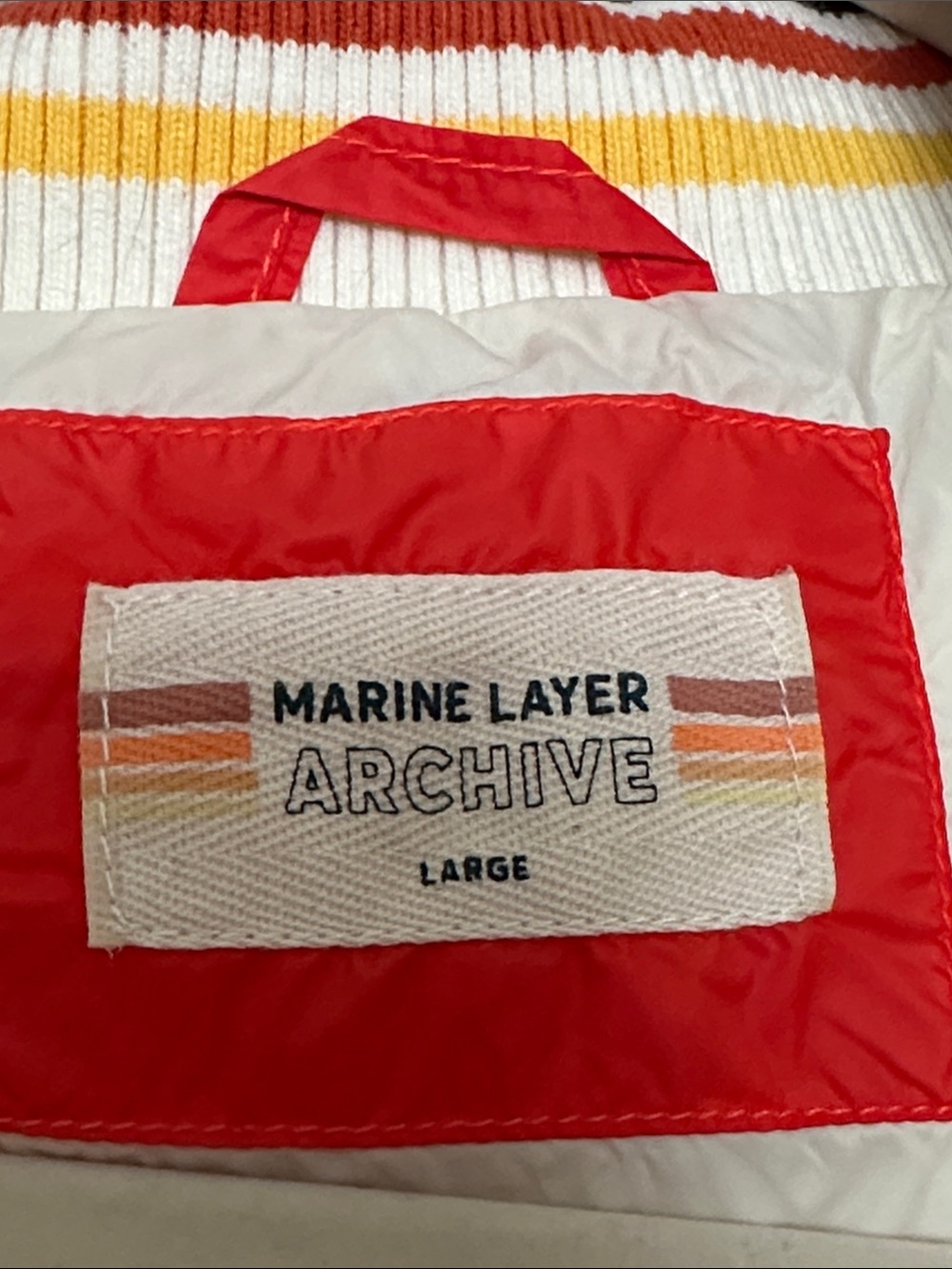 Marine Layer Archive Apres Sunset Down Puffer Jacket GUC L - Picture 3 of 7